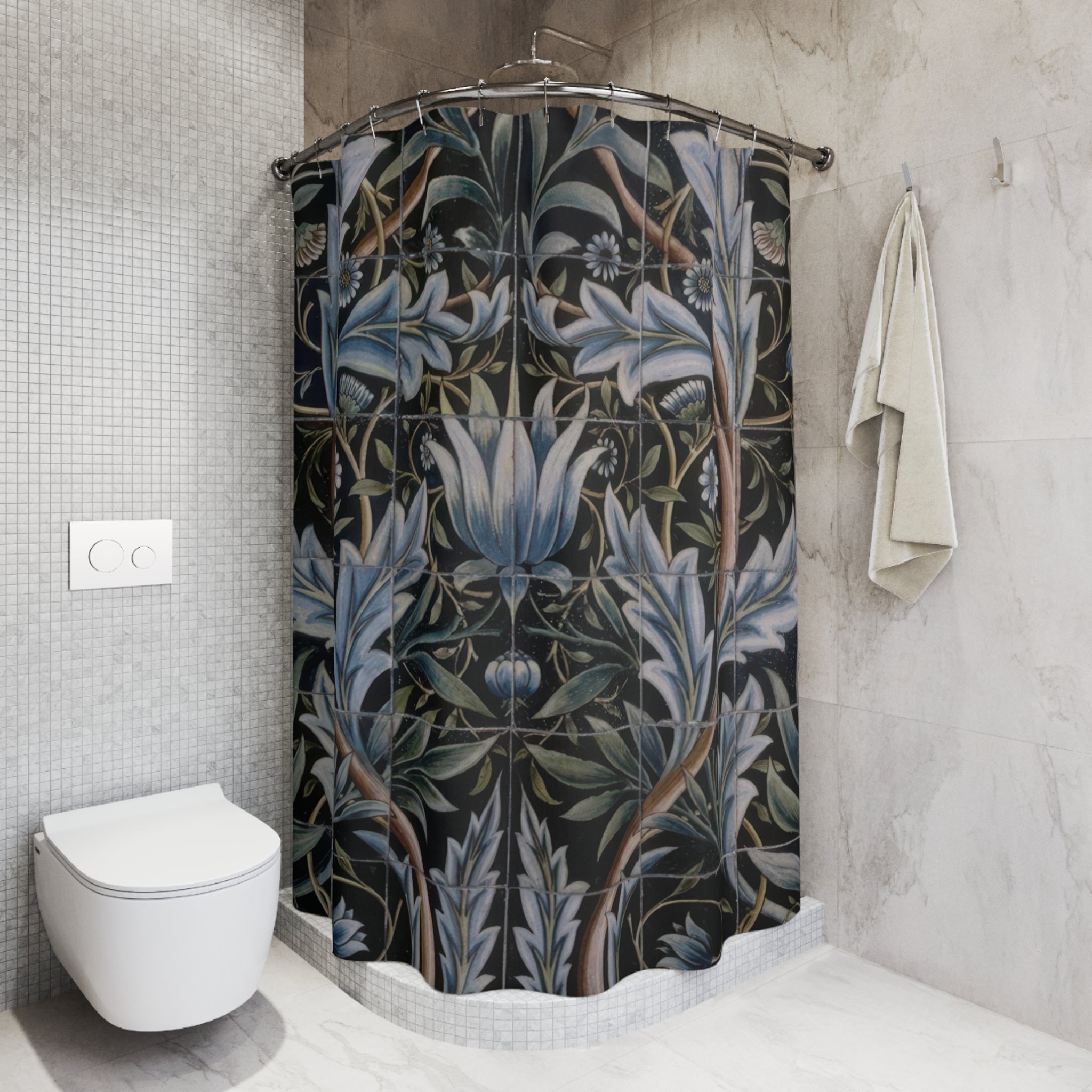 William Morris Membland Hall Tile Shower Curtain