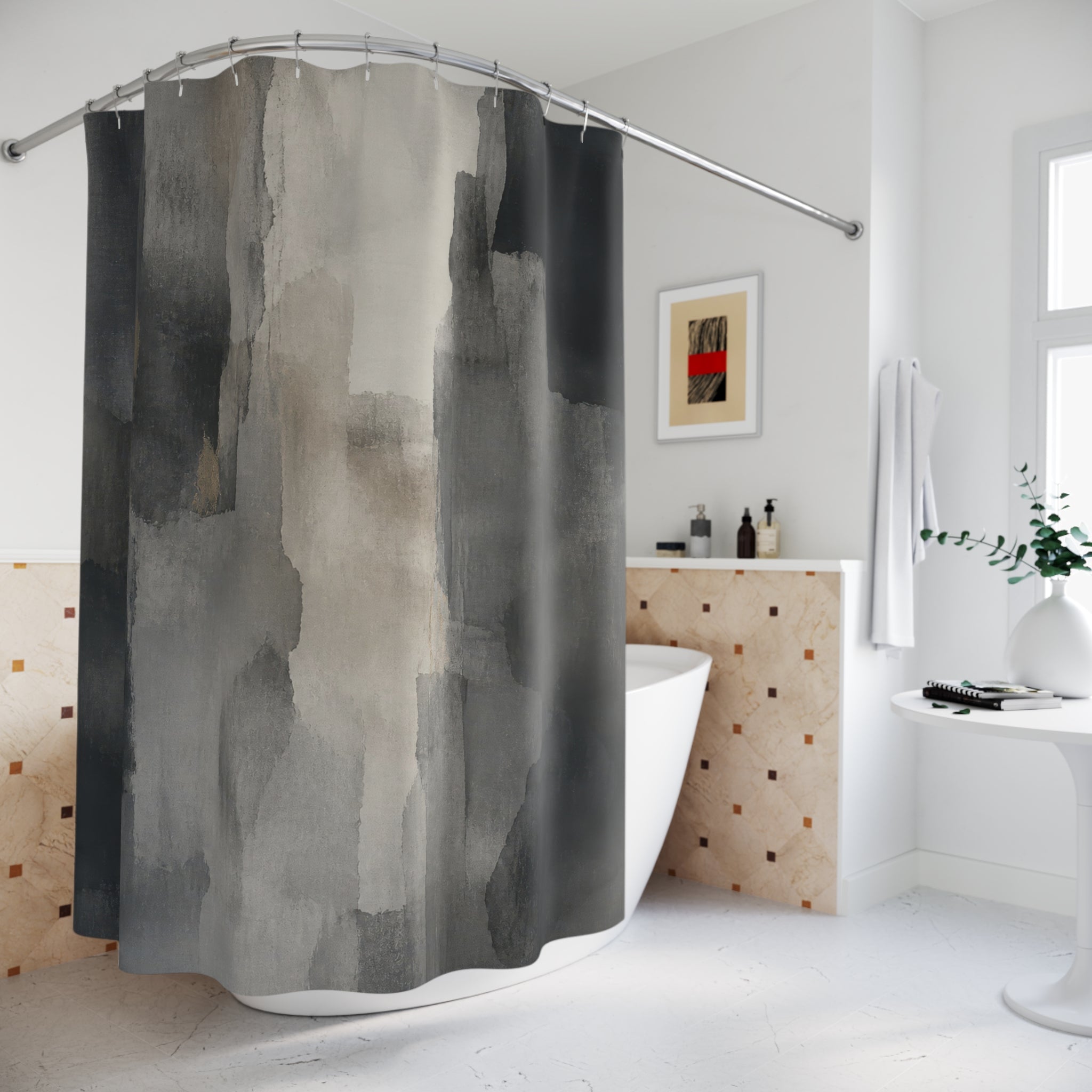 Charcoal Neutral Shower Curtain