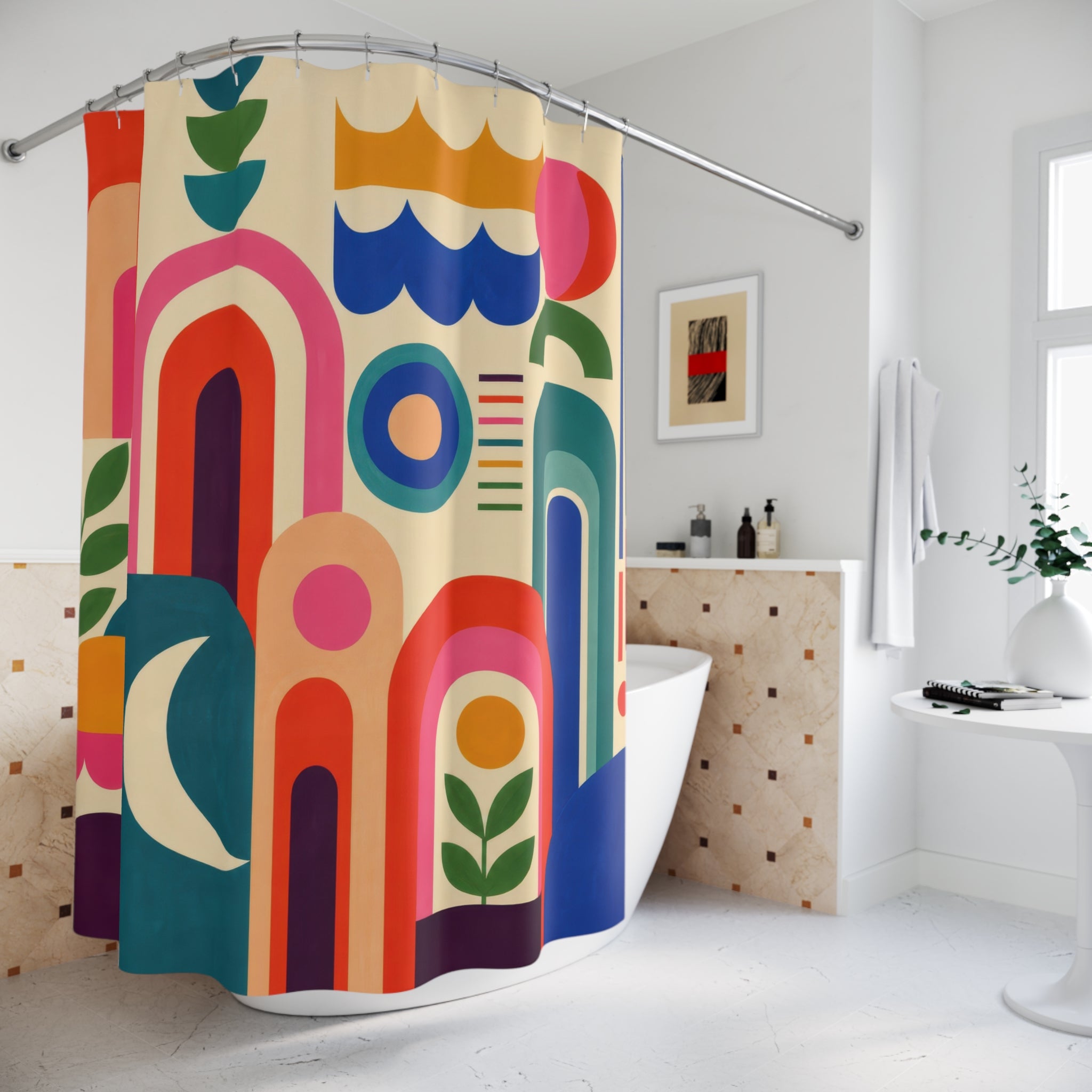 Modern Color Rhythm Shower Curtain