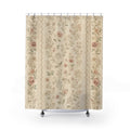 Cream Pink Garden Vintage Floral Shower Curtain