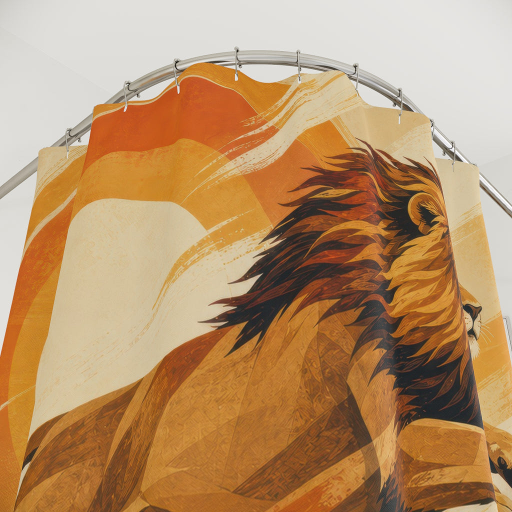 Running Safari Animal Scene Shower Curtain
