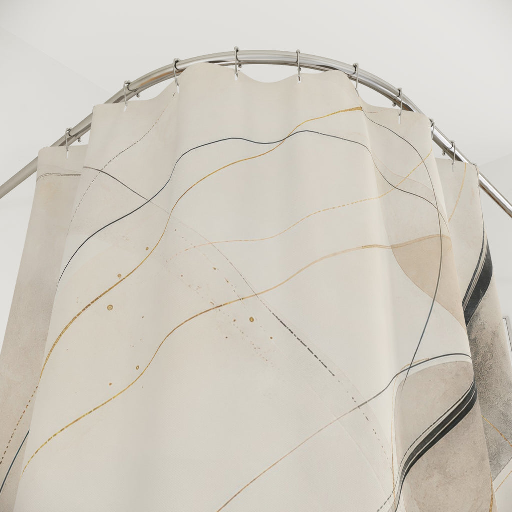 Black and Gold Shower Curtain