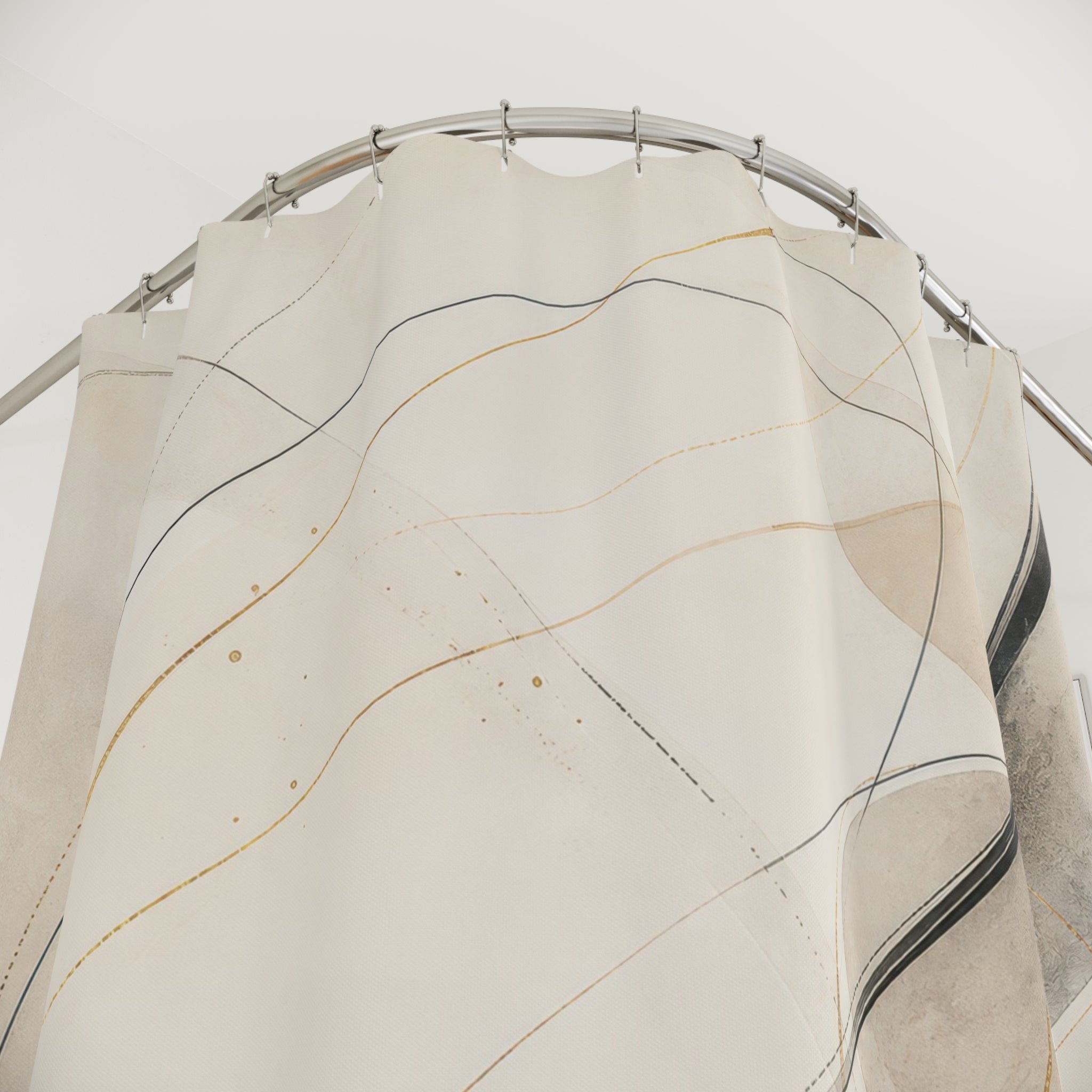 Black and Gold Shower Curtain