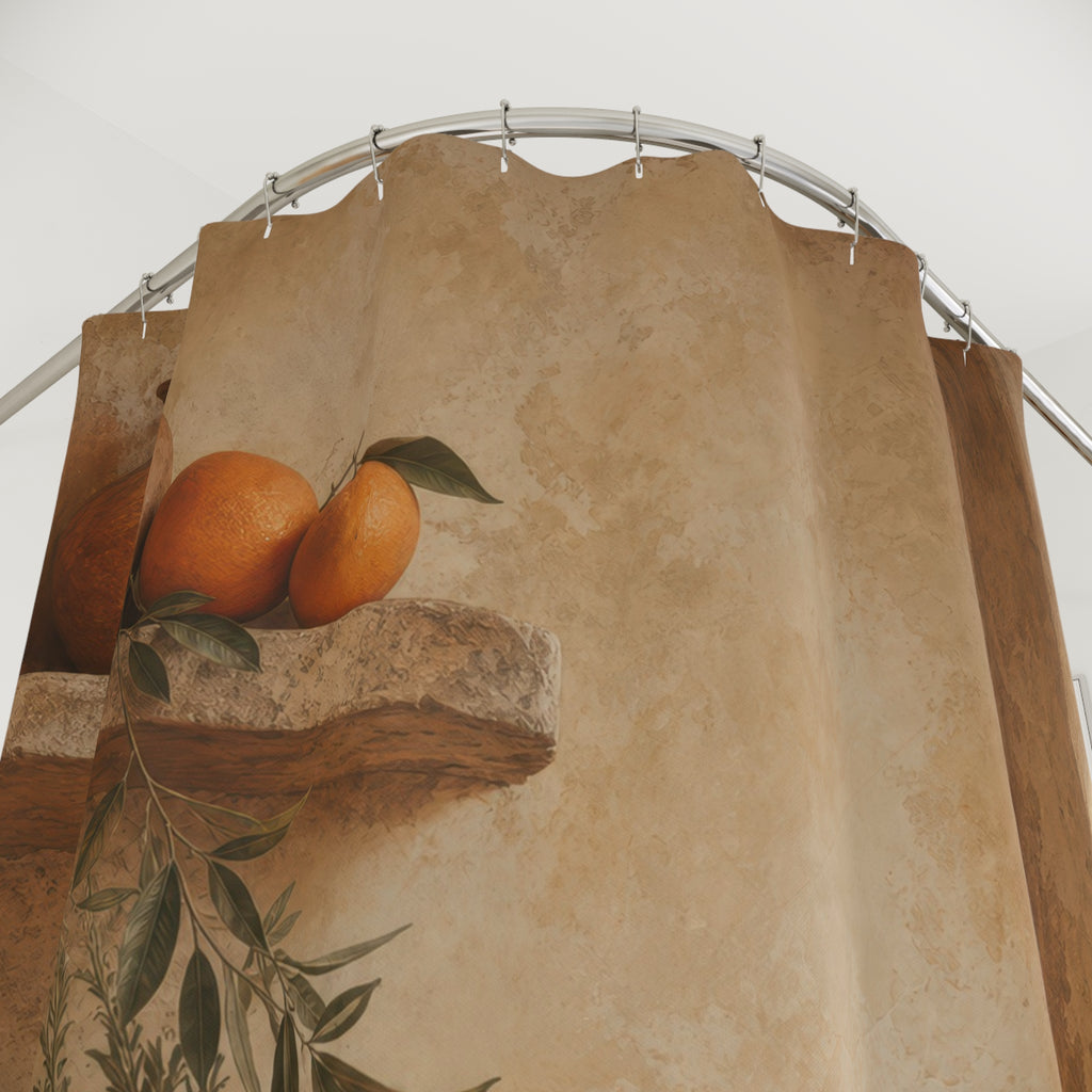 Warm Orange Still Life Shower Curtain