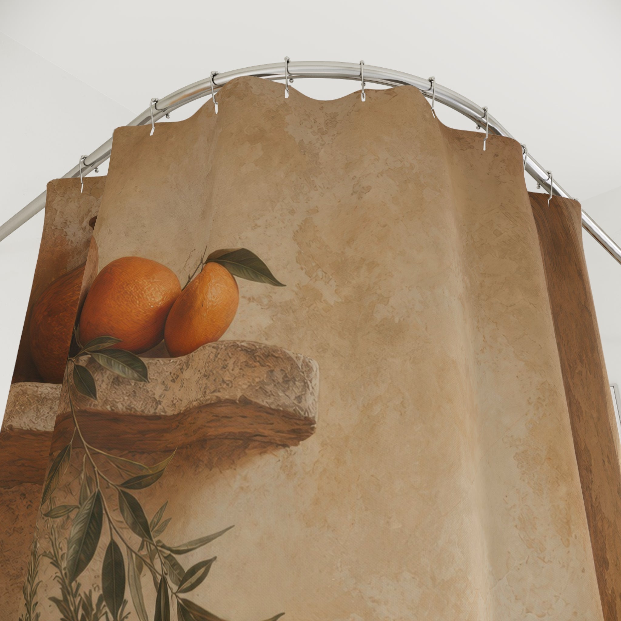 Warm Orange Still Life Shower Curtain