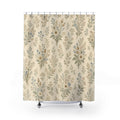 Cream Farmhouse Meadow Vintage Floral Shower Curtain