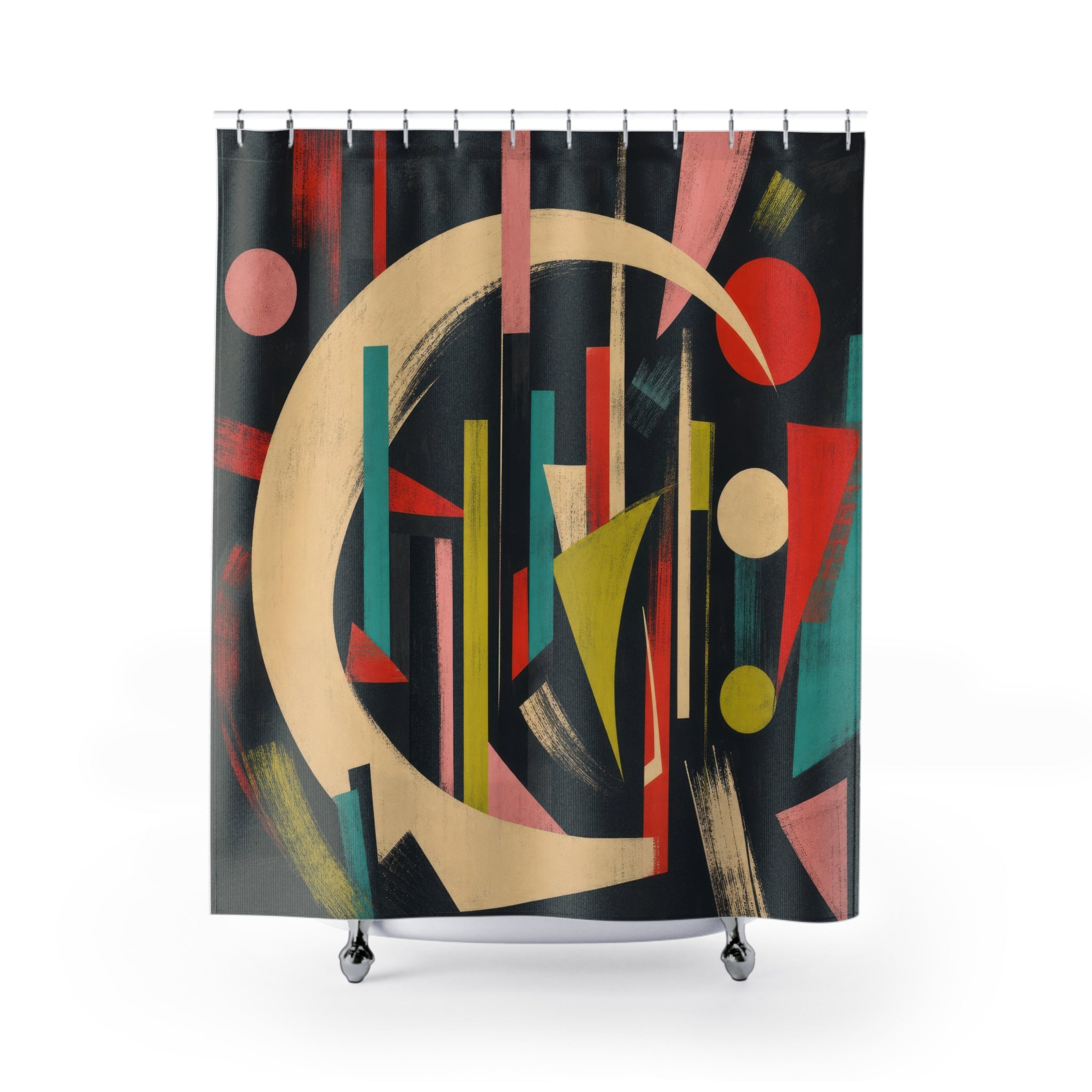 Jazz Rhythm Mid Century Modern Shower Curtain