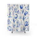 Dutch Delft Blue Floral Shower Curtain