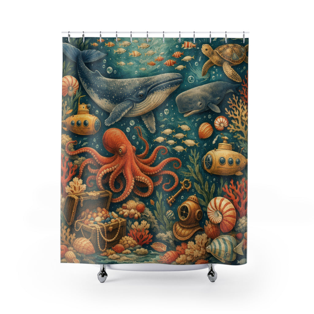 Kids Ocean Shower Curtain – Underwater Adventure