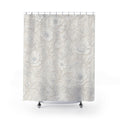Farmhouse White Floral Shower Curtain