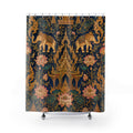 Thai Elephant Shower Curtain: Lotus Temple