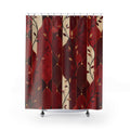 Nouveau Botanical Red Floral Shower Curtain