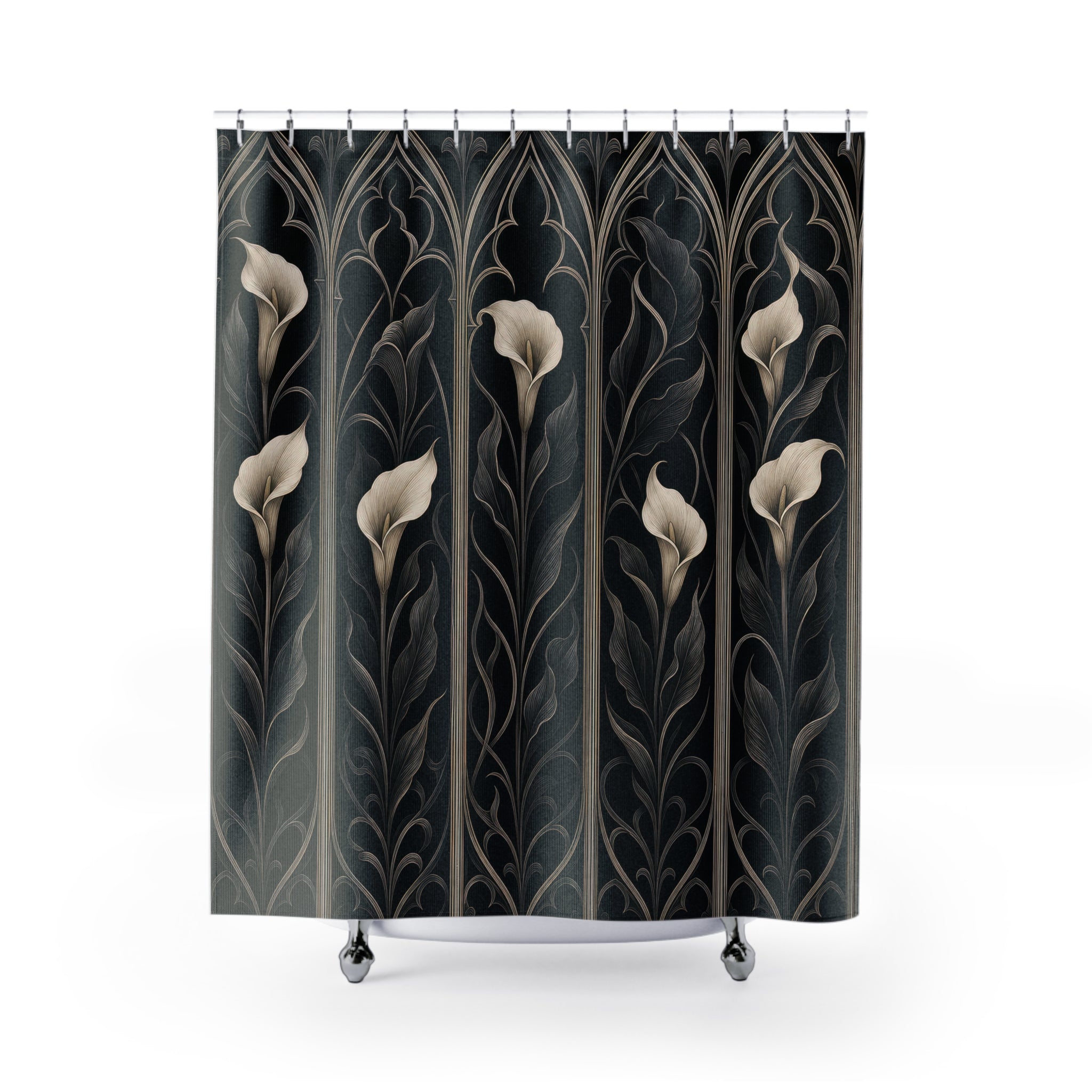 Calla Lily Art Nouveau Arch Shower Curtain