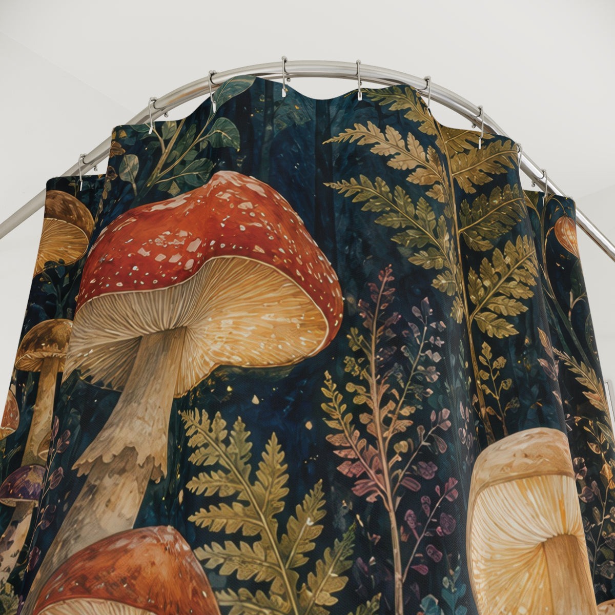 Mushroom Lantern Grove Shower Curtain
