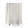 White Boho Shower Curtain, Vertical Stripe Bath Decor, Ivory Diamond Mark Pattern, Cream Guest Bathroom Decor, Soft Neutral Style Decor