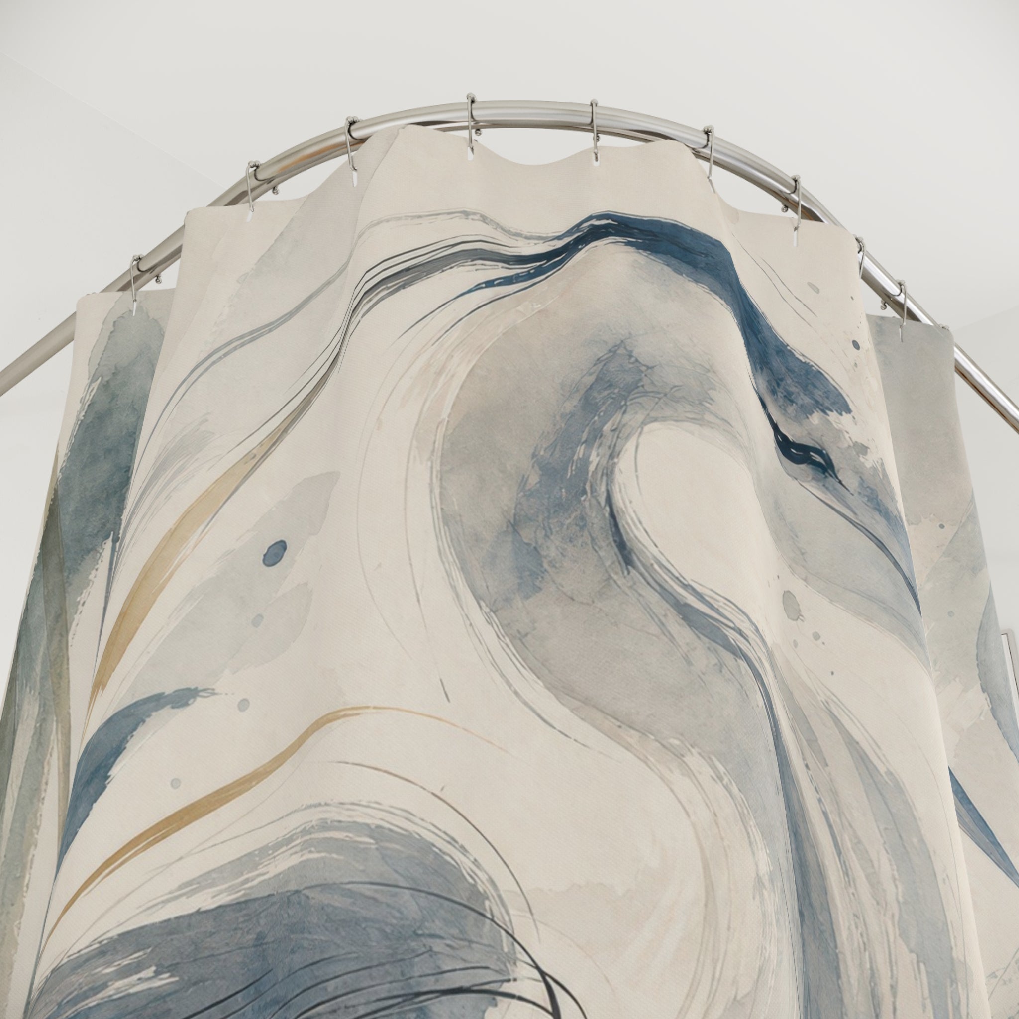 Heron Bird Watercolor Shower Curtain
