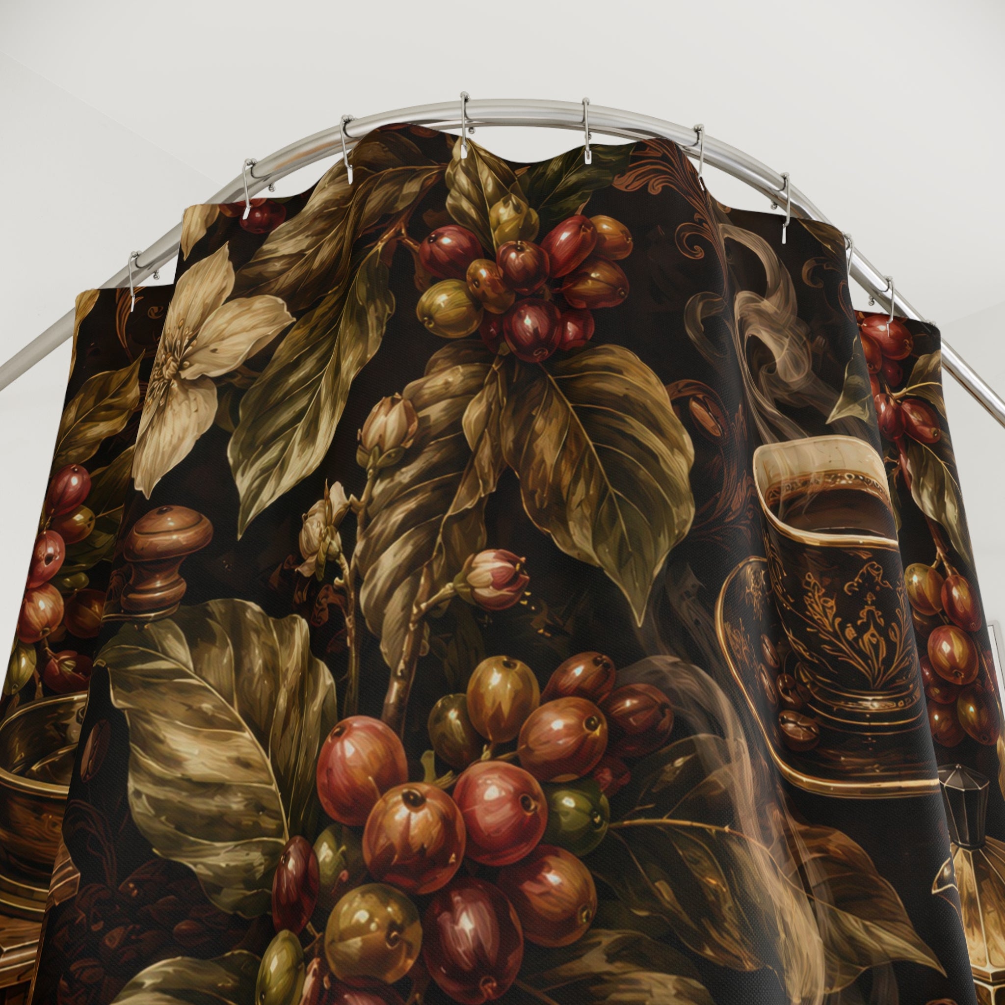 Coffee Shower Curtain: Espresso Cafe