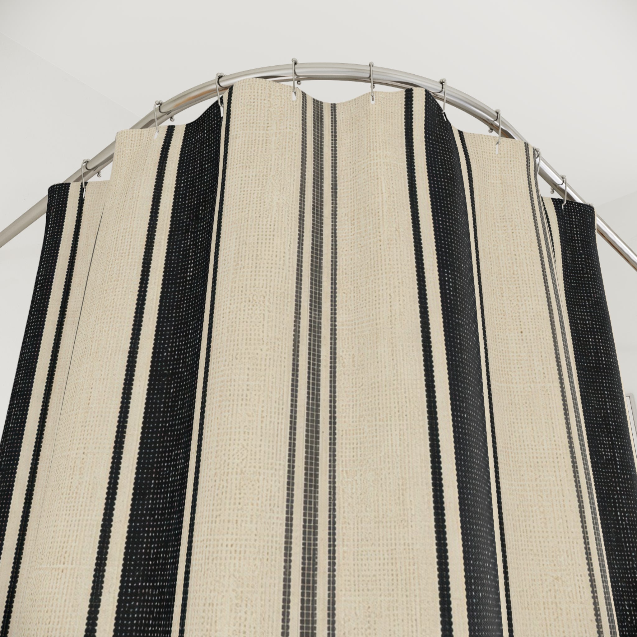 Bold Black Stripe Shower Curtain