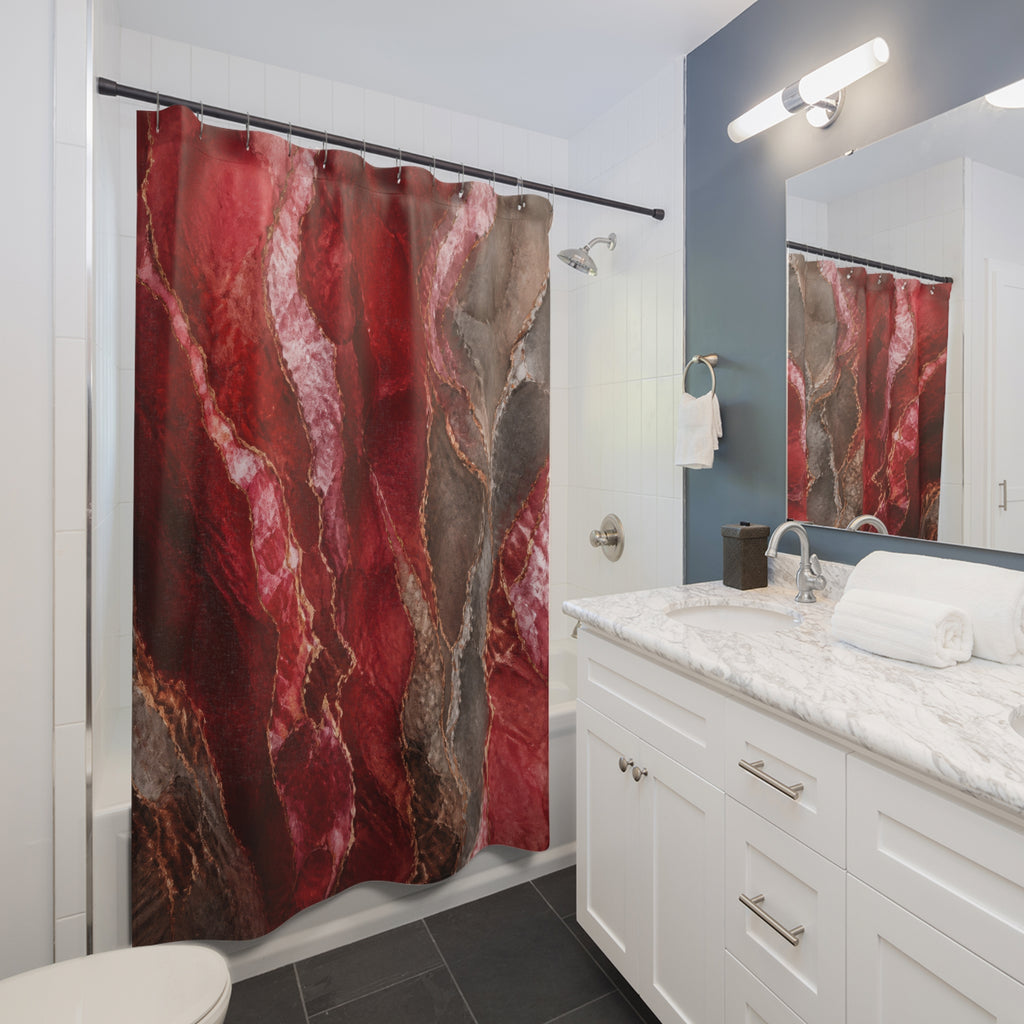 Burgundy Shower Curtain