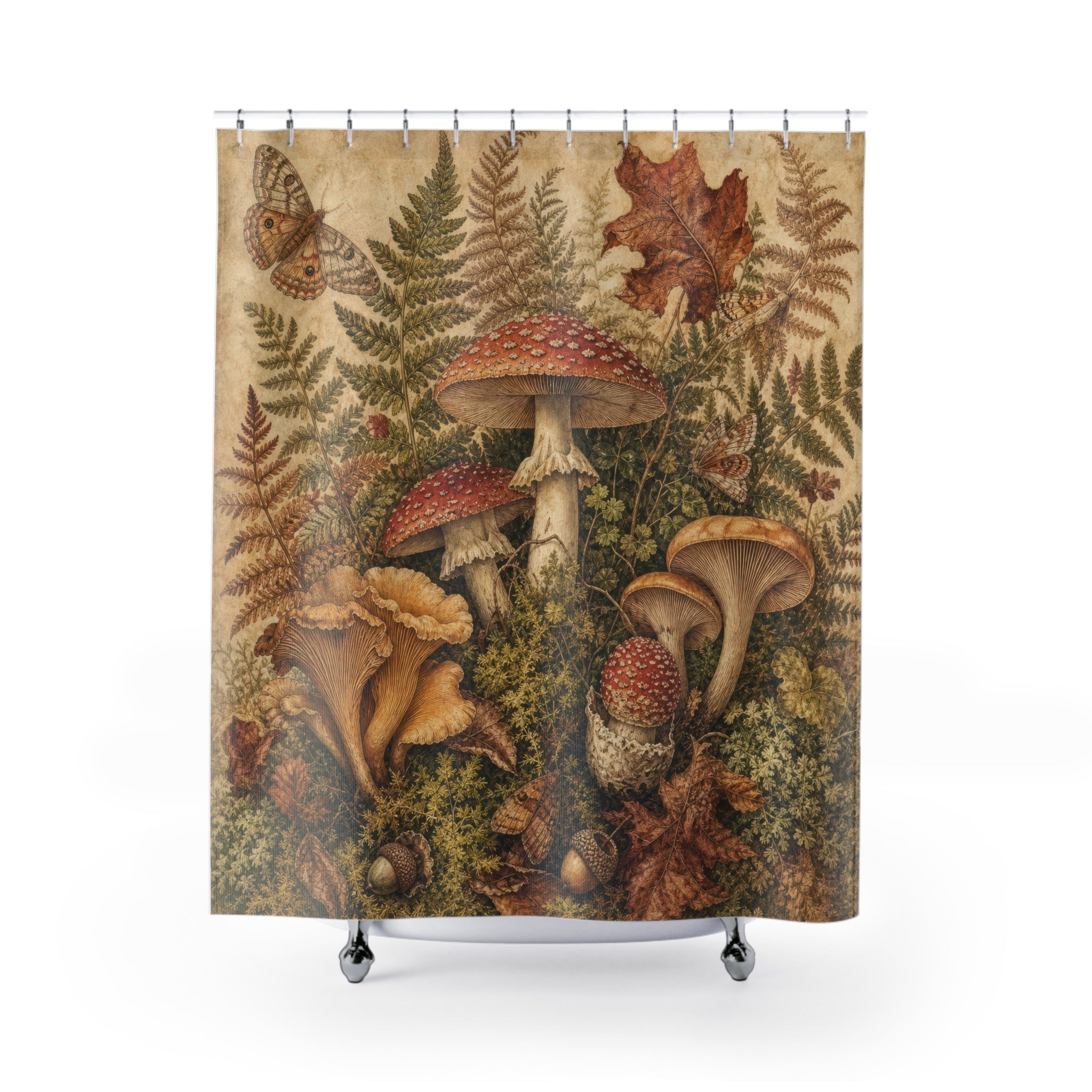 Woodland Mushroom Shower Curtain