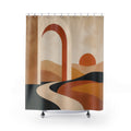 Sunwashed Modern Arches Shower Curtain