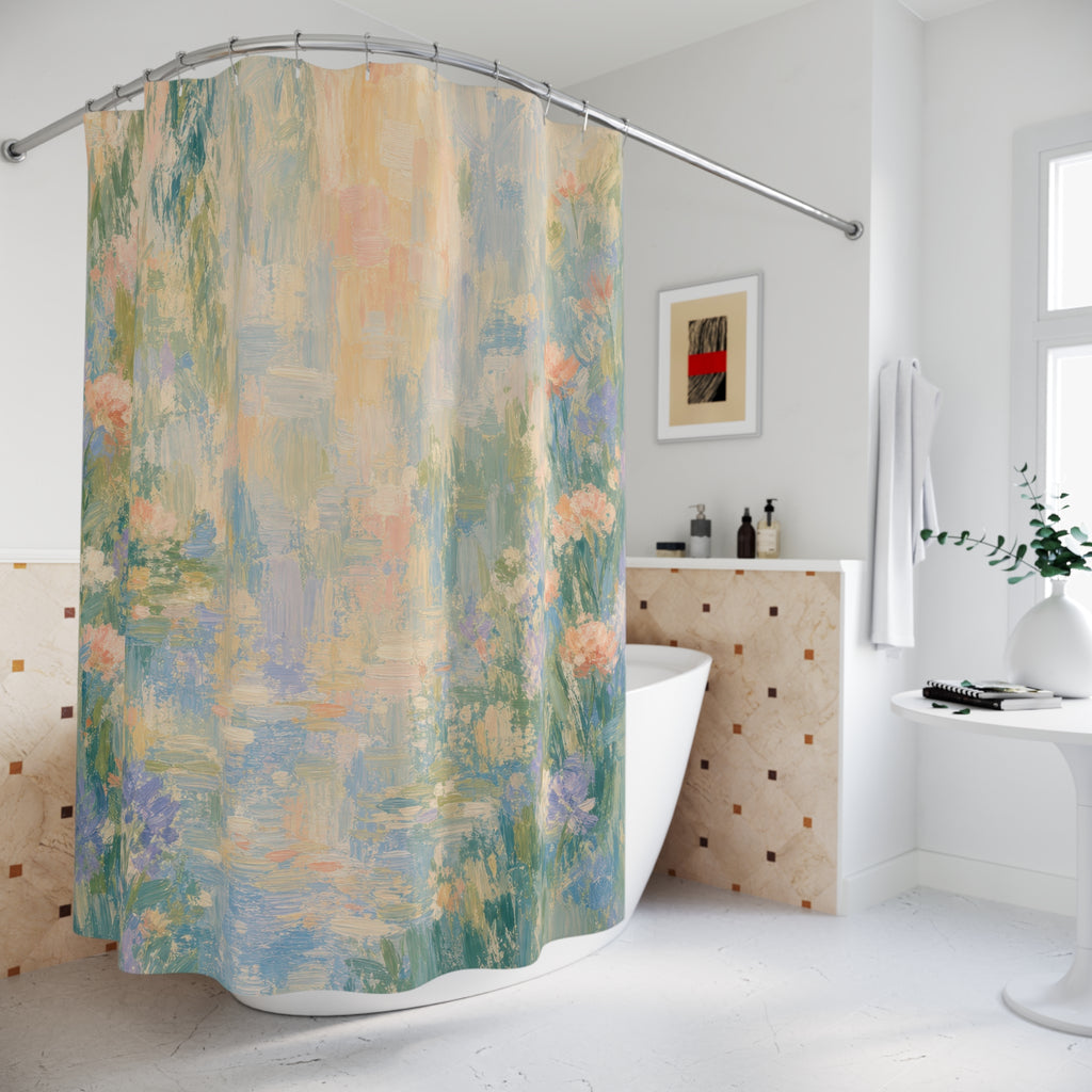 Monet Inspired Garden Impressionist Shower Curtain