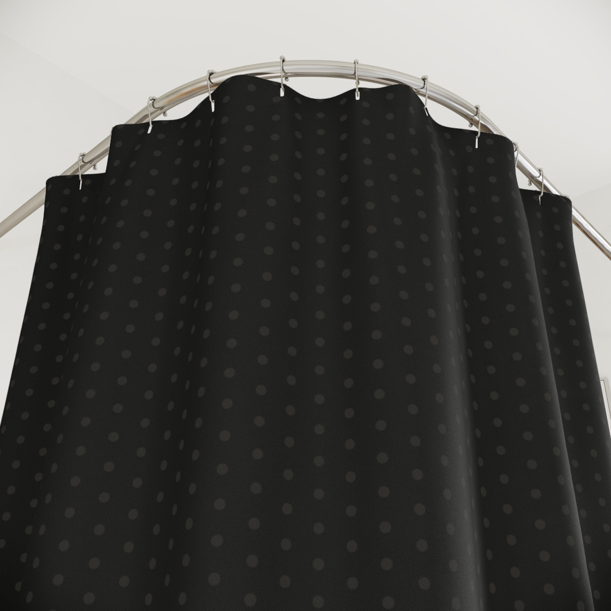 Black on Black Polka Dot Shower Curtain