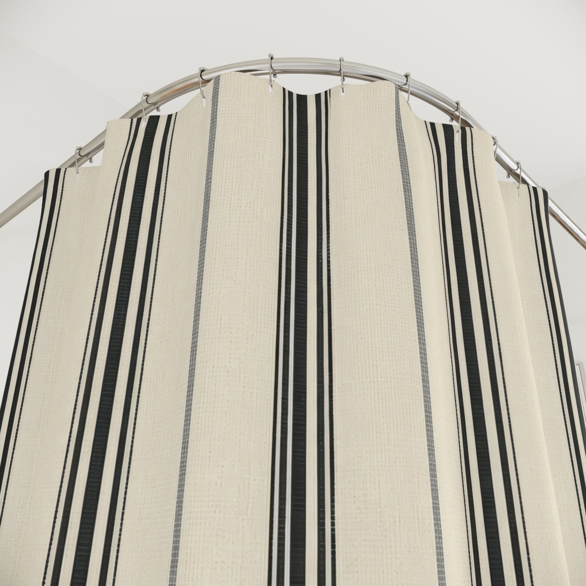 Architectural Black Stripe Shower Curtain