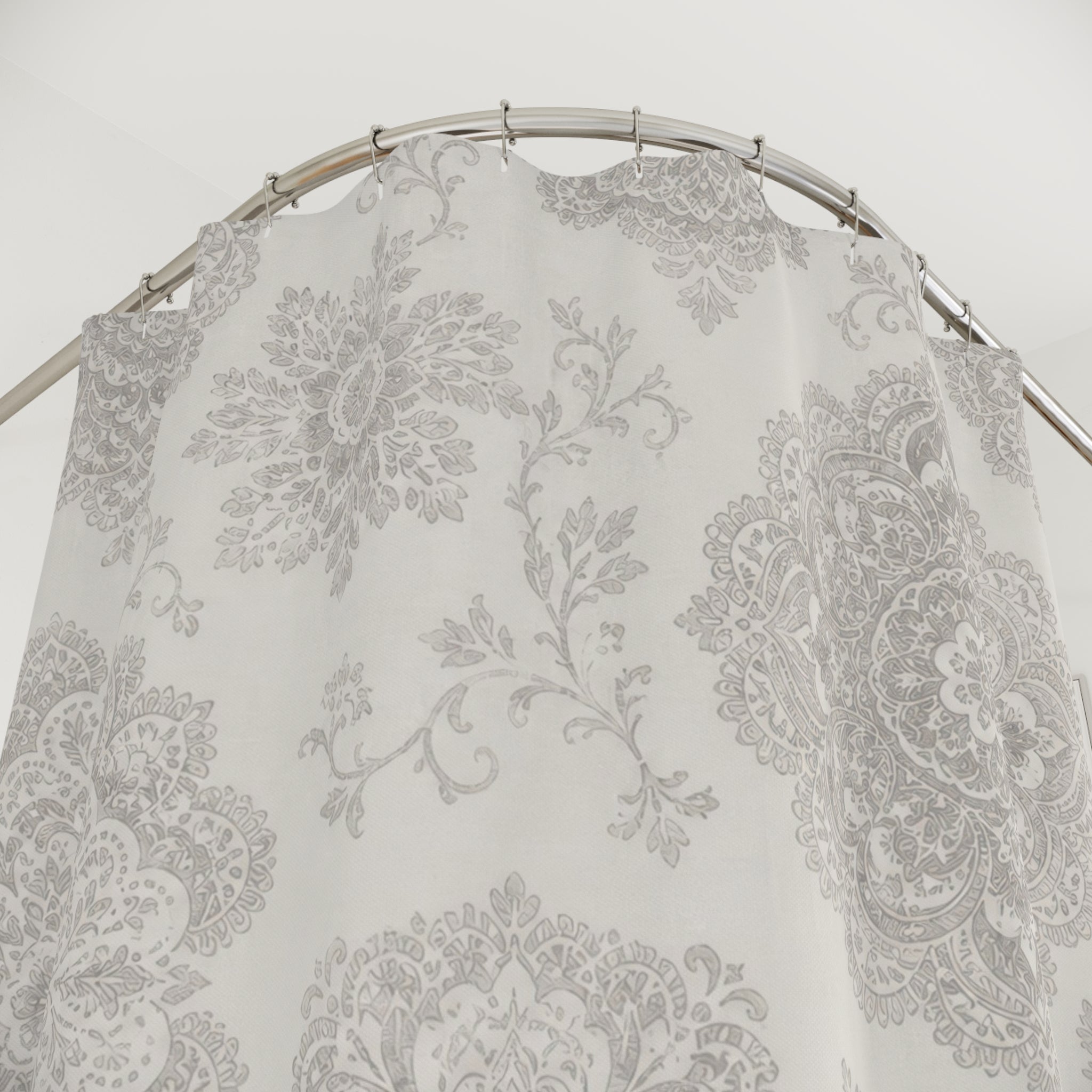 Pale Damask Medallion Shower Curtain