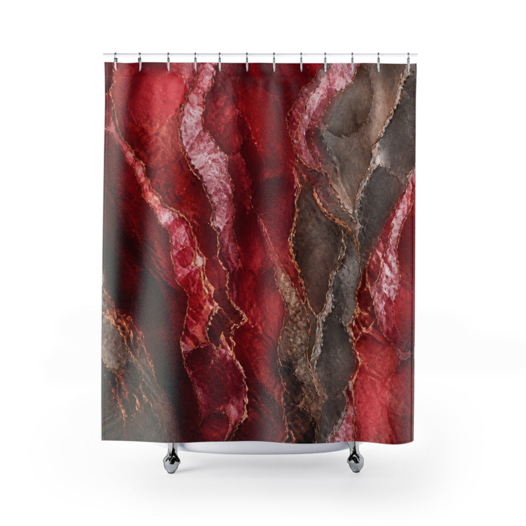 Burgundy Shower Curtain