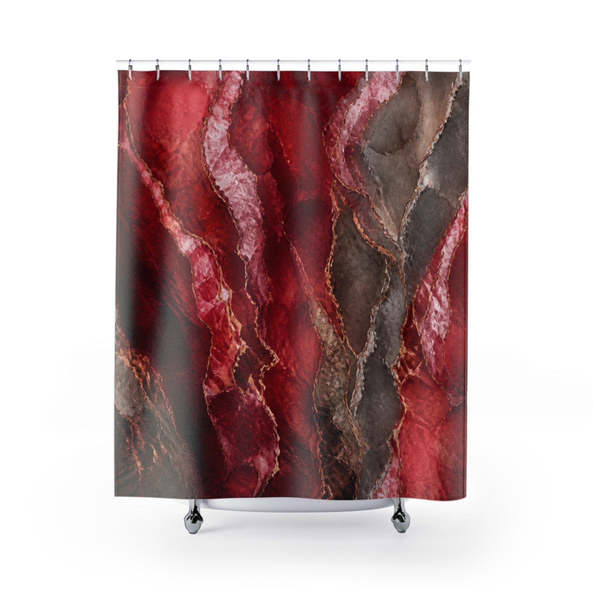 Burgundy Shower Curtain