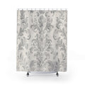 Grey Damask Shower Curtain