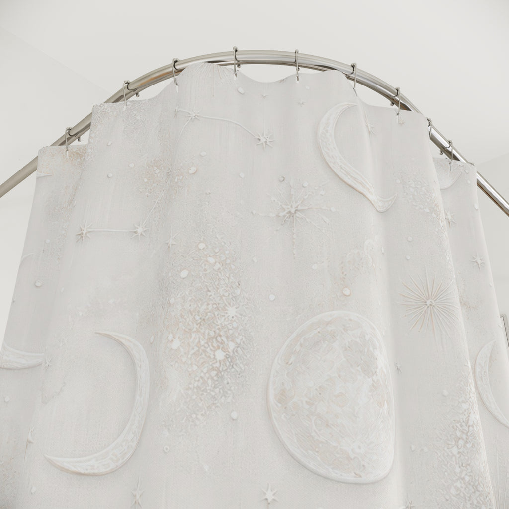 White Celestial Pearl Shower Curtain