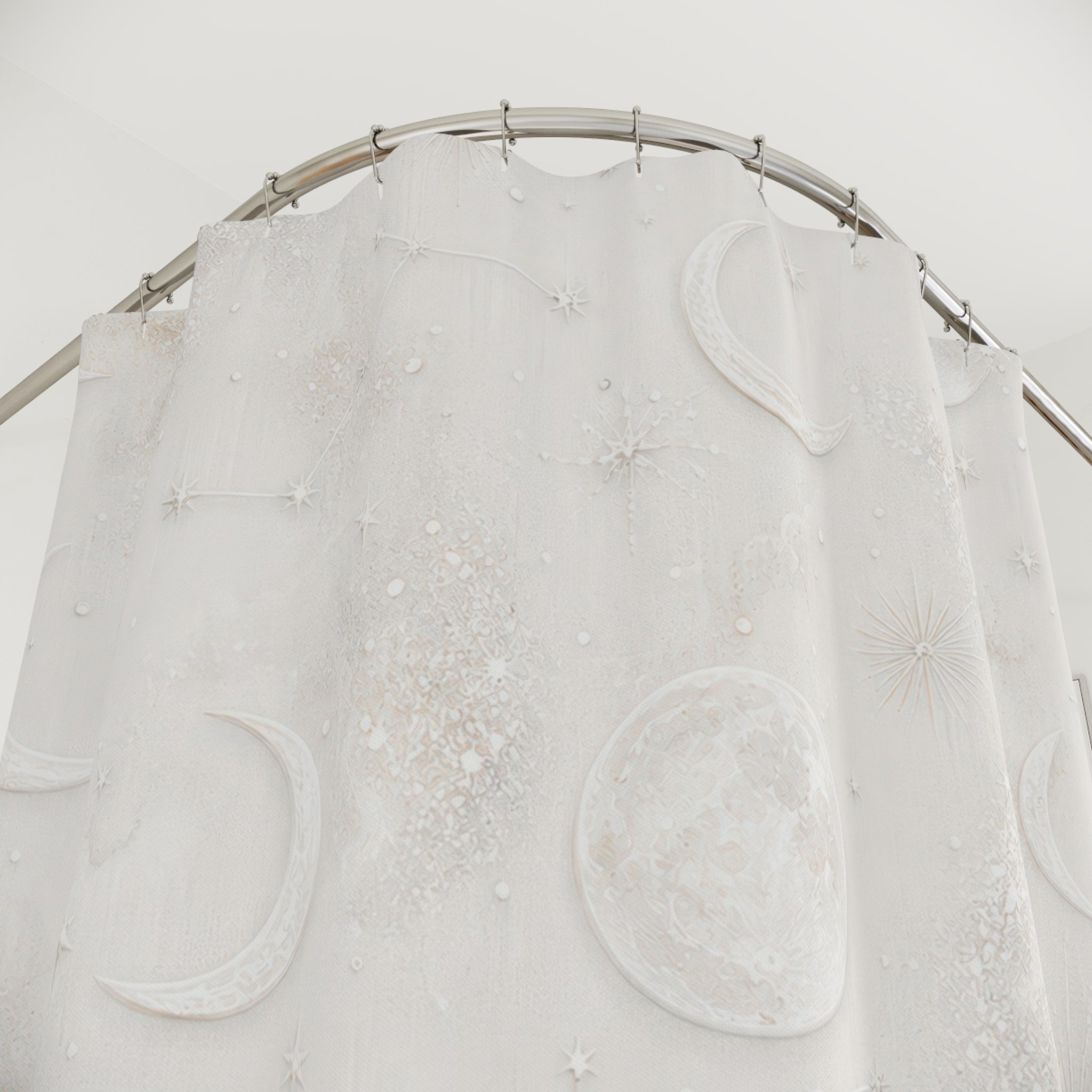 White Celestial Pearl Shower Curtain