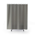 Black and Cream Cabana Stripe Shower Curtain
