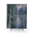 Impressionist Garden Pond Print Shower Curtain