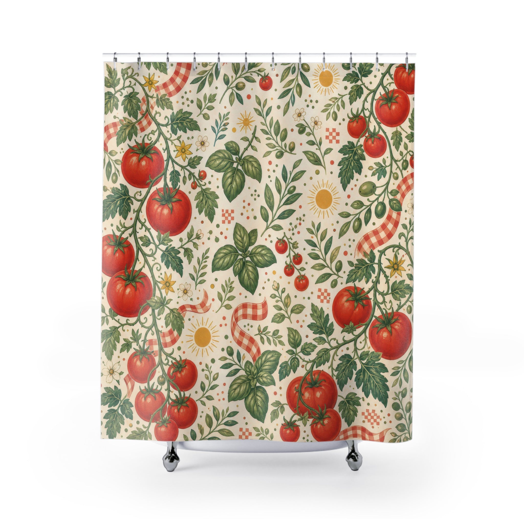Tomato Girl Red Shower Curtain