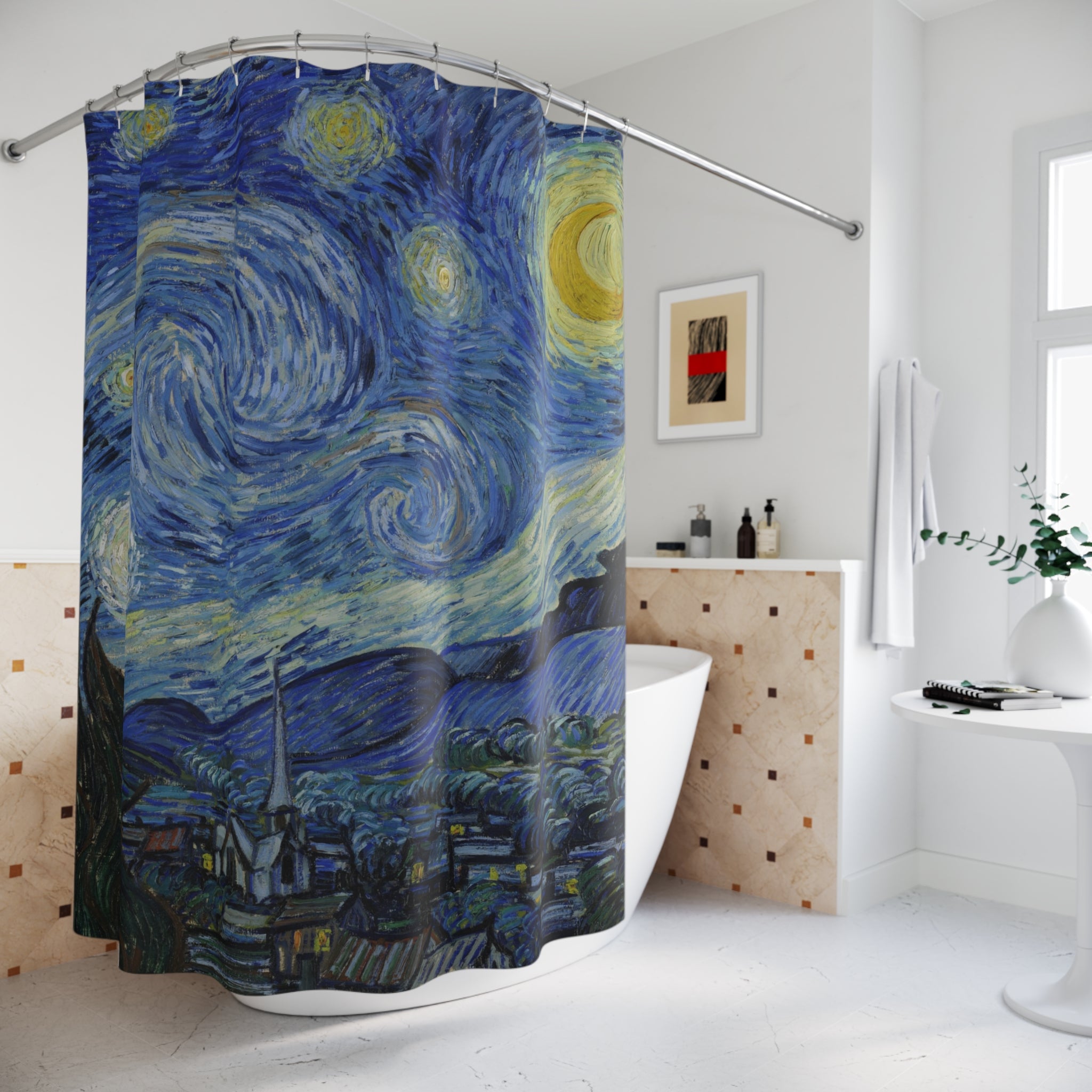 Van Gogh Starry Night Shower Curtain: Night Sky