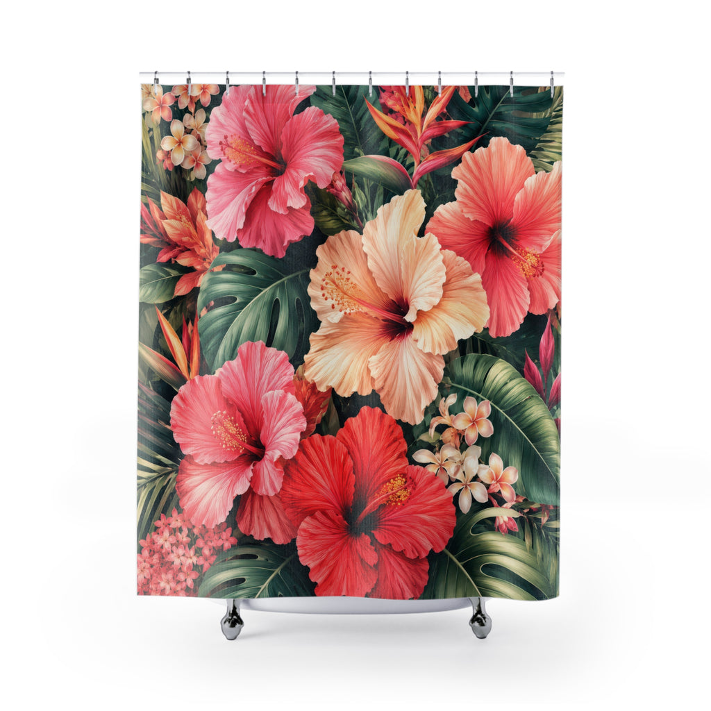 Hibiscus Shower Curtain: Tropical Flower