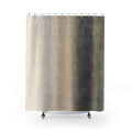 Gray Black Beige Watercolor Gradient Shower Curtain
