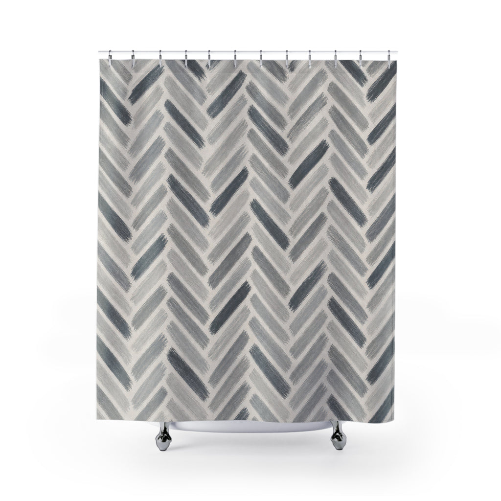 Herringbone Chevron Shower Curtain