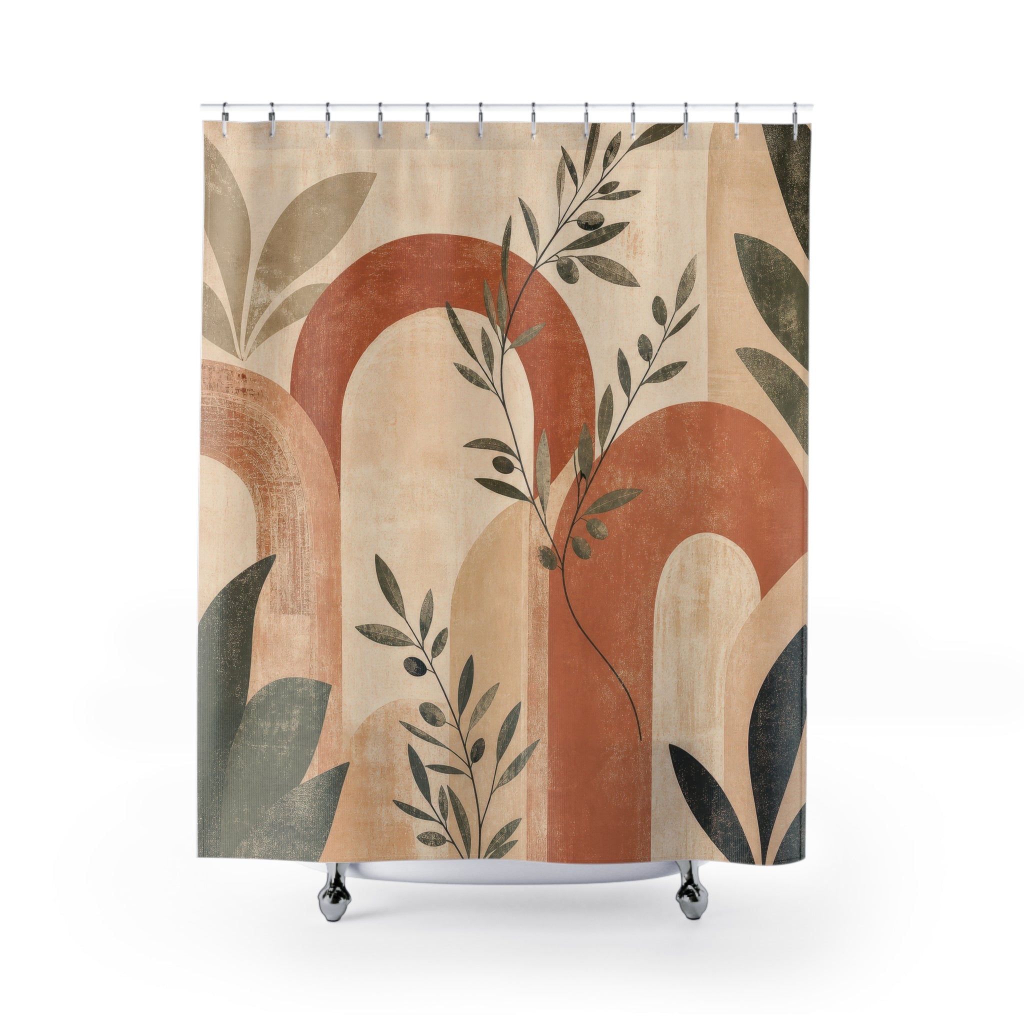 Terracotta Arch Botanical Shower Curtain