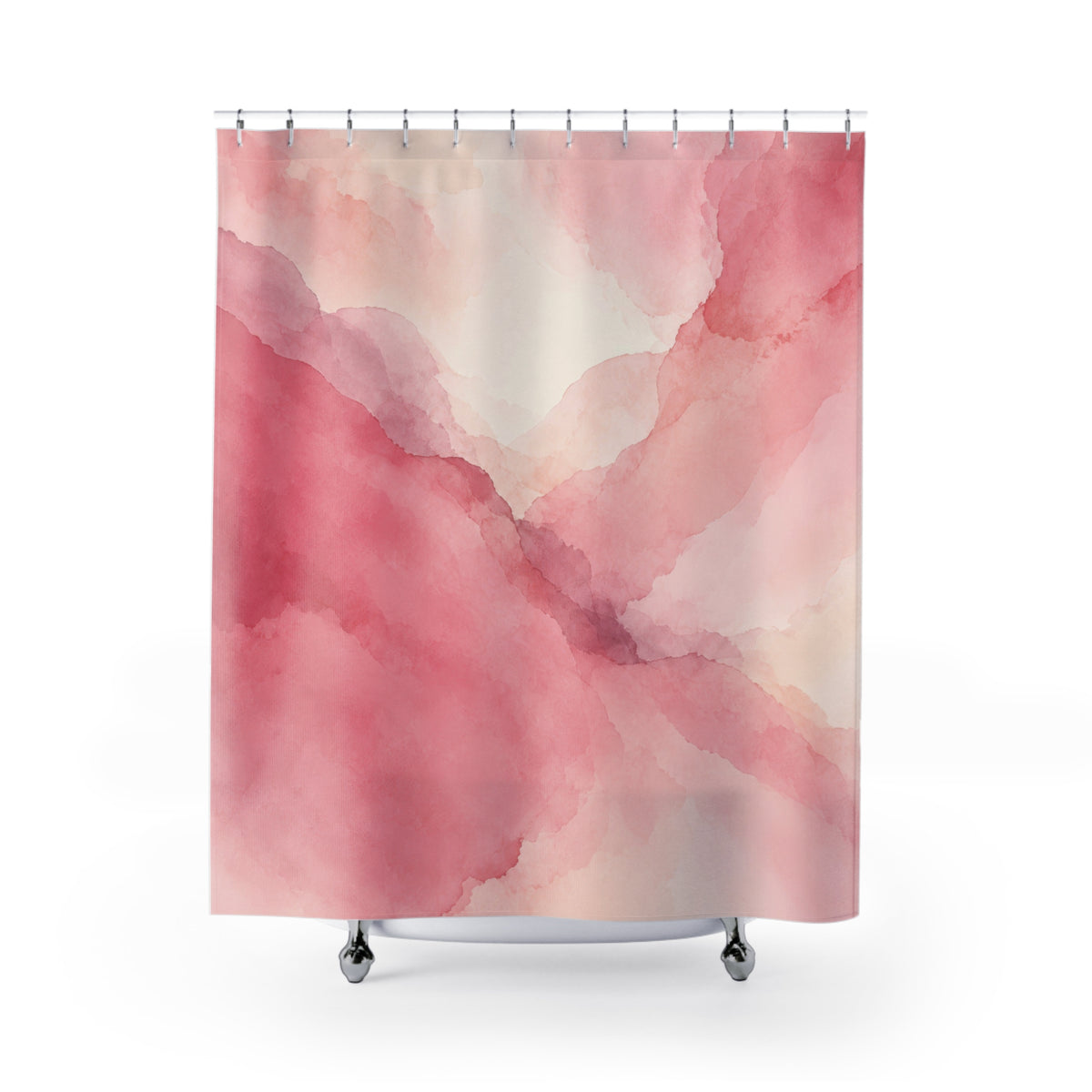 Light Pink Watercolor Wash Shower Curtain
