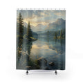 Mountain Lake Shower Curtain: Forest Nature