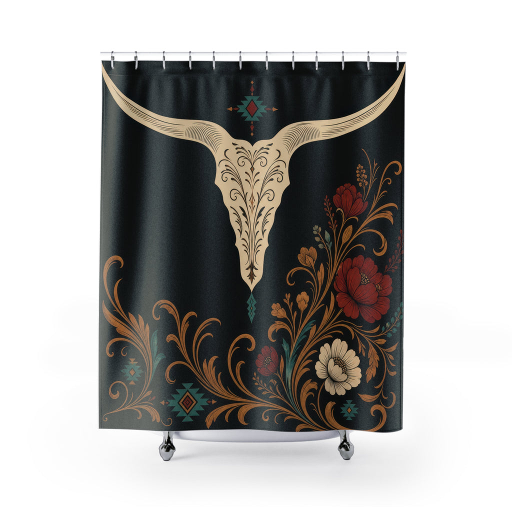 Gilded Western Medallion Shower Curtain