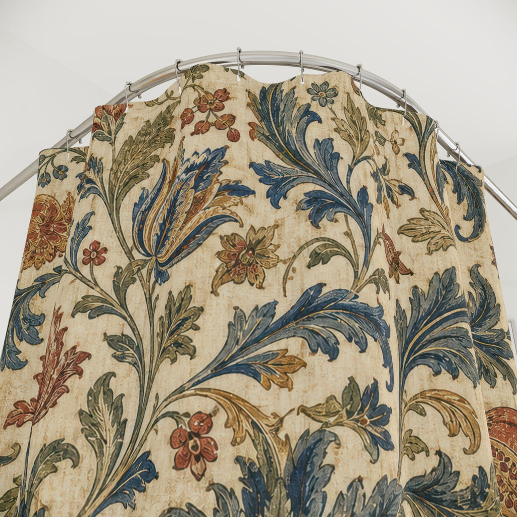 Painterly Jacobean Shower Curtain