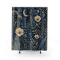 Celestial Floral Moon Shower Curtain
