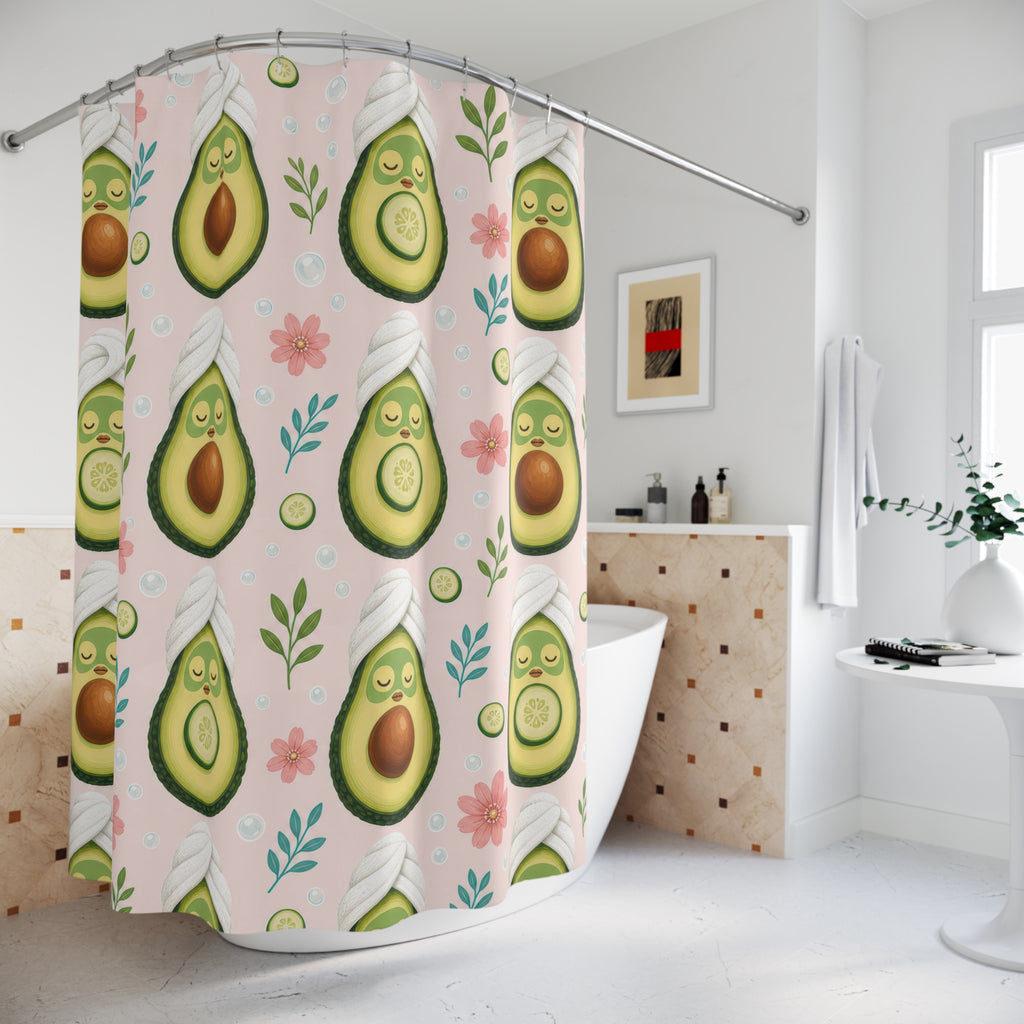 Avocado Shower Cap Shower Curtain