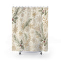 Soft Pine Snowflake Shower Curtain