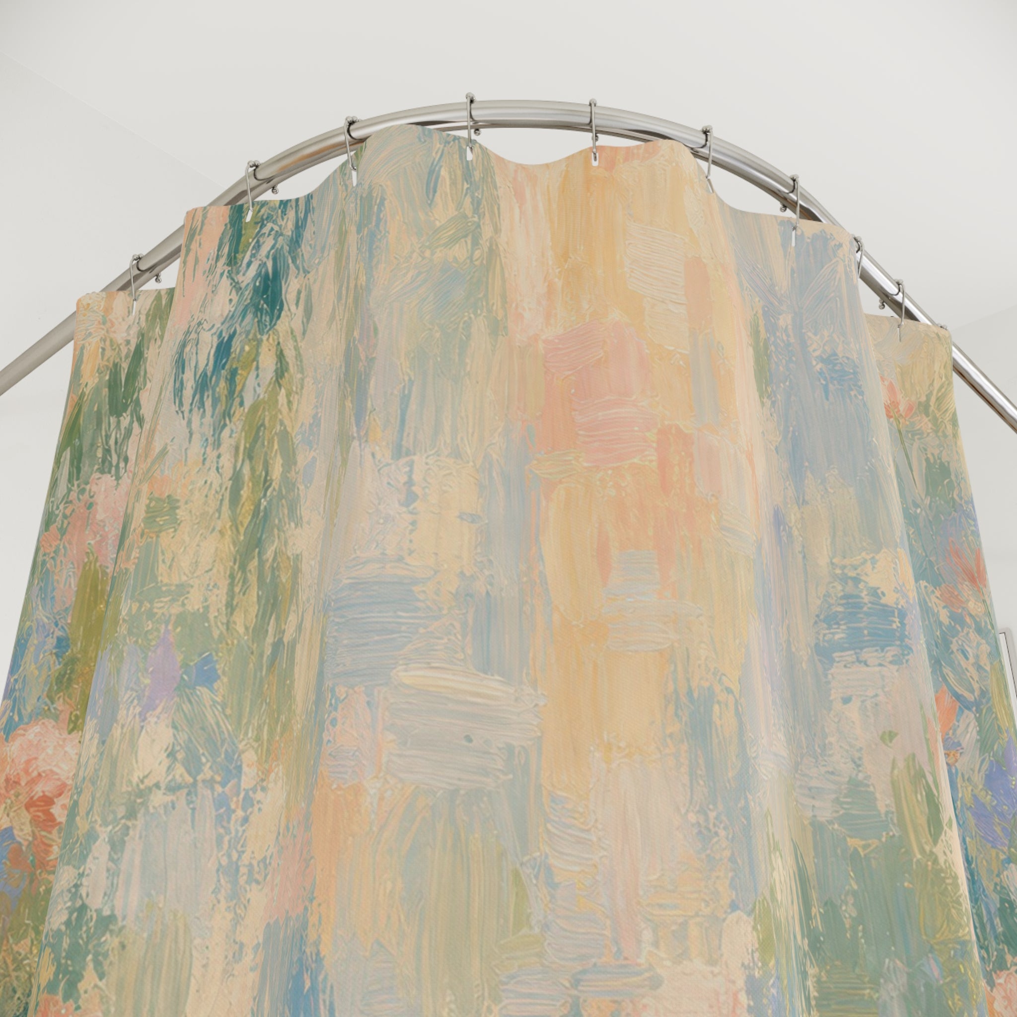 Monet Inspired Garden Impressionist Shower Curtain